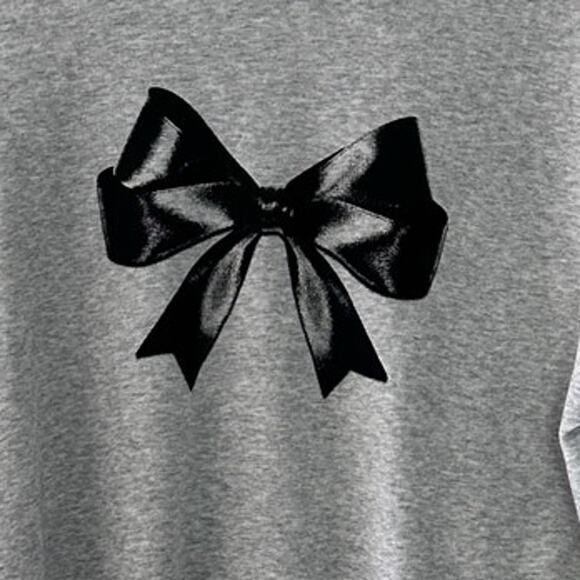 H&M Bow Gray and Black Sweatshirt size 16/18 kids - Picture 3 of 7